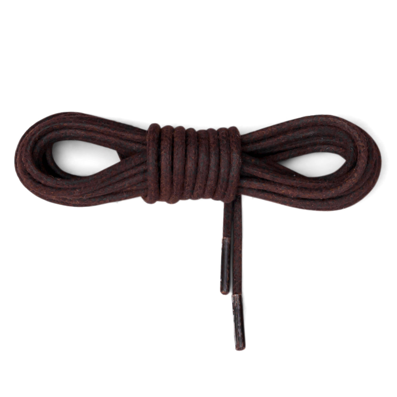 Brown shoelaces on a white background Color: Brown